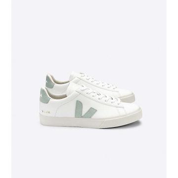 Pánské Low Tops Sneakers Veja CAMPO CHROMEFREE White/Green | CZ 196NWY